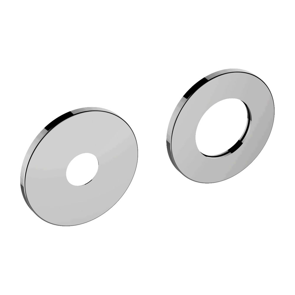 Keuco Rosace murale ronde Edition 400 surdimensionnée 85 mm pour mitigeur monocommande encastré lavabo, 2 trous pour 51516, chromée