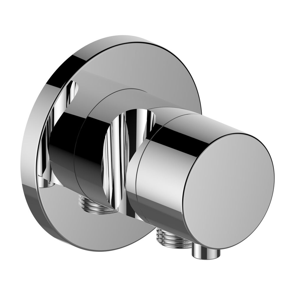 Keuco Ixmo 2 voies vanne de commutation encastrée, avec raccord flexible et support de pommeau, ronde, chromée, 59556011201