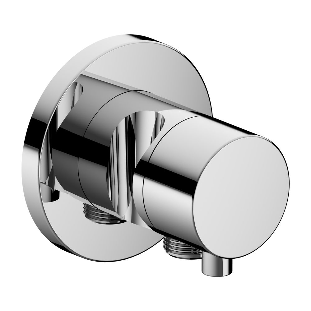 Keuco Ixmo vanne de dérivation et de commutation 2 voies encastrée, rosace ronde, G 1/2", 22 l/min, avec raccordement flexible et support de douchette, chromée