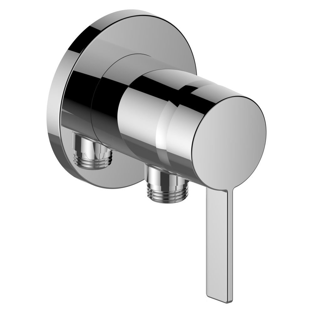 Keuco Ixmo Pure Mitigeur monocommande de douche encastré avec raccord flexible, rosace ronde, chromé