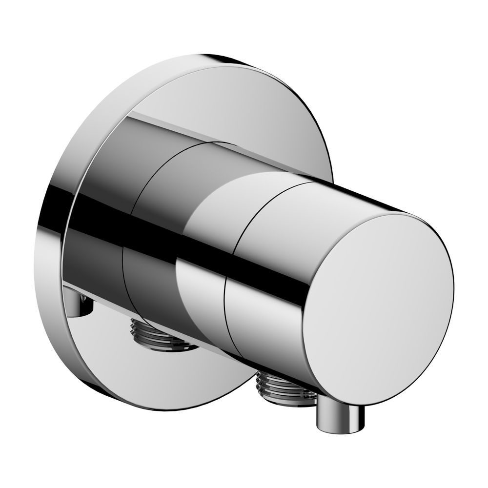 Keuco Ixmo Vanne d'arrêt et de commutation 3 voies encastrée, raccord flexible, ronde, chromée, 59549011101