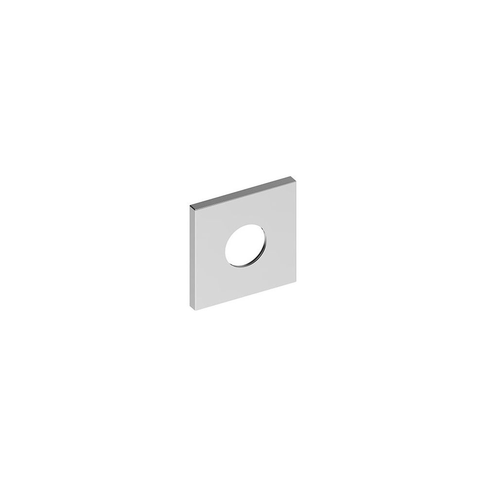 Rosette murale carrée Keuco Ixmo 105x105 mm, surdimensionnée, pour robinetterie thermostatique et mitigeur de douche encastré, chromée