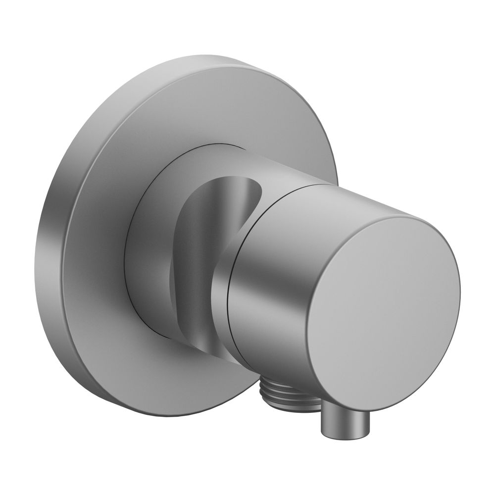 Robinetterie encastrée Keuco Ixmo 2 voies UP, rosace carrée, G 1/2", 22 l/min, avec raccordement flexible et support de pommeau, finition aluminium