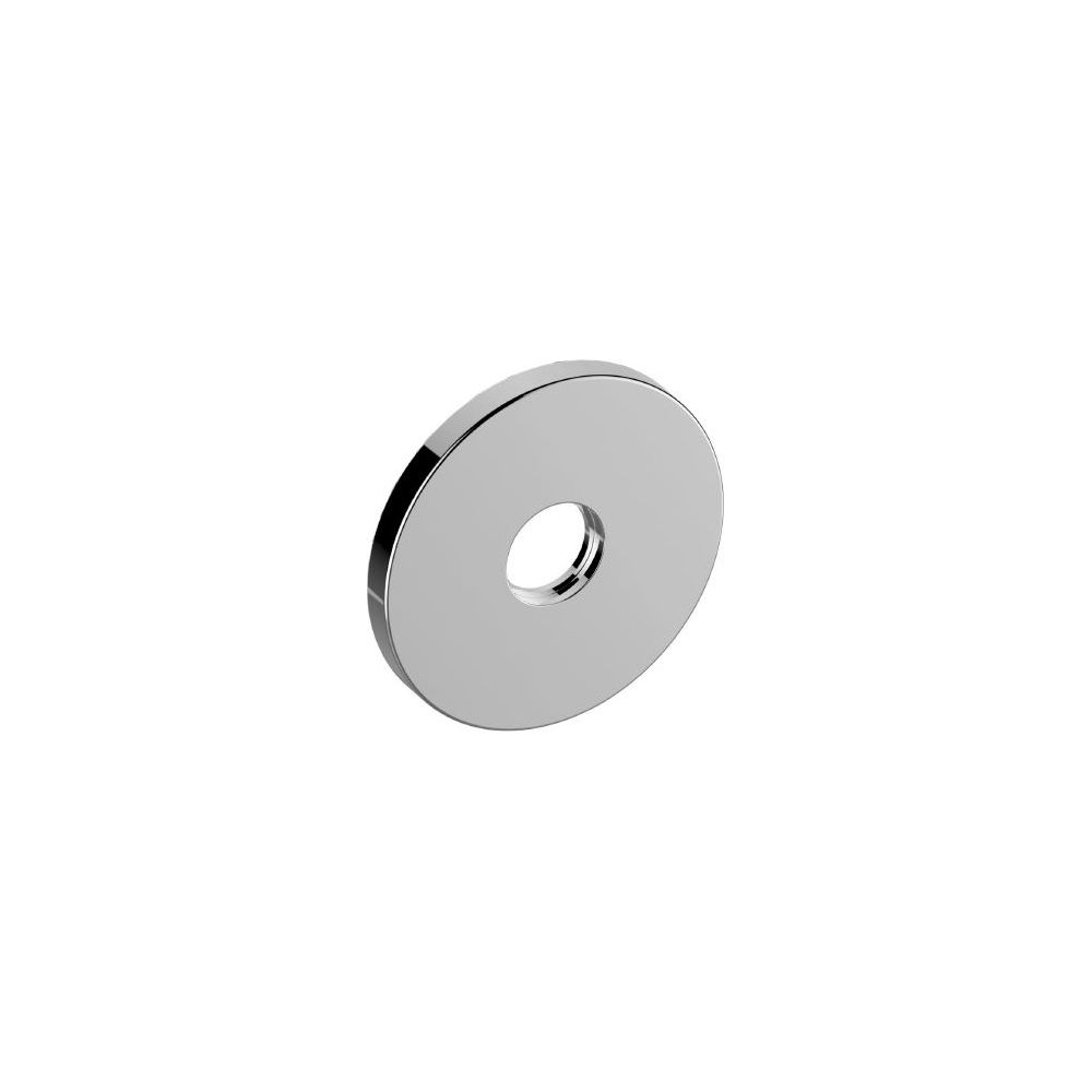 Rosette murale ronde Keuco Ixmo Ø 105 mm, surdimensionnée, pour raccords G 1/2" encastrés (modèles 59545, 59547, 59592), chromée