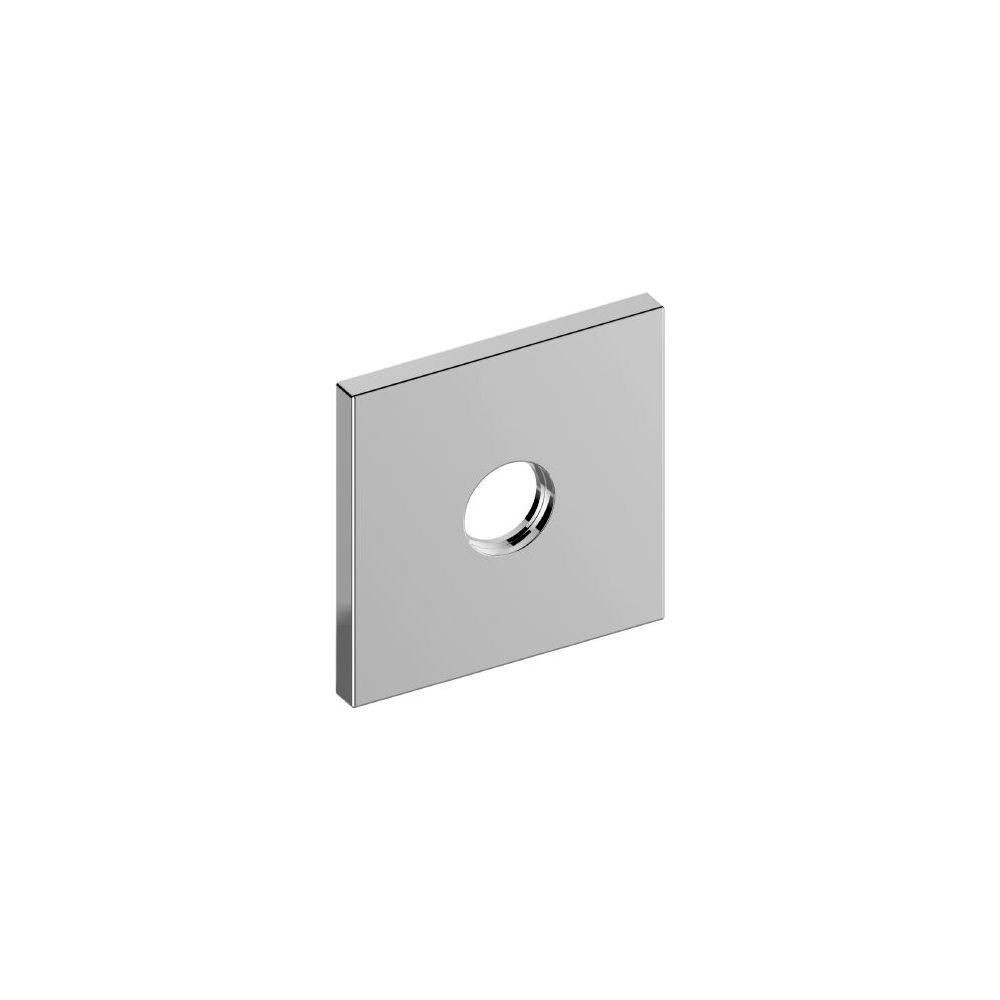 Rosace murale Keuco Ixmo carrée 105x105 mm, surdimensionnée, pour raccords G 1/2" encastrés compatibles références 59545, 59547, 59592, chromée