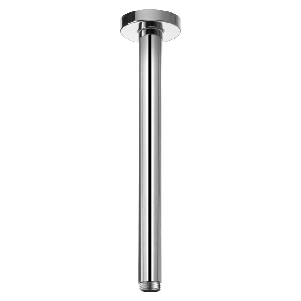 Bras de douche Keuco montage plafond, rosace ronde, portée 300 mm, G 1/2", finition aluminium, 51689170300