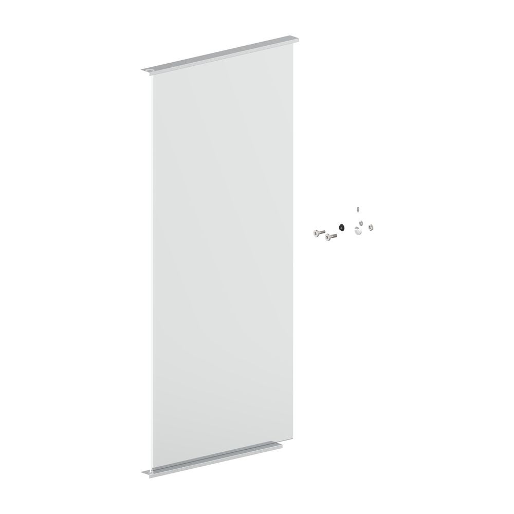Porte miroir Keuco Royal Match 128x1, ouverture à gauche, avec barres de préhension, 324x700mm, argent anodisé, 90101170038