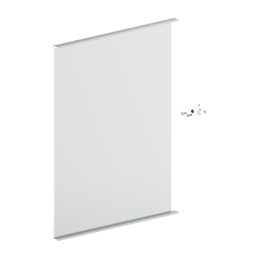Porte miroir Keuco Royal Match 128x5, ouverture à droite, avec barres de préhension, 549x700mm, argent anodisé, 90101170047
