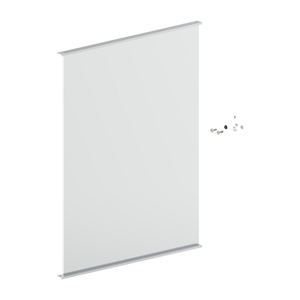 Porte miroir Royal Match pour Keuco, fixation gauche, avec barres de préhension, 549x700 mm, argent anodisé, 90101170048