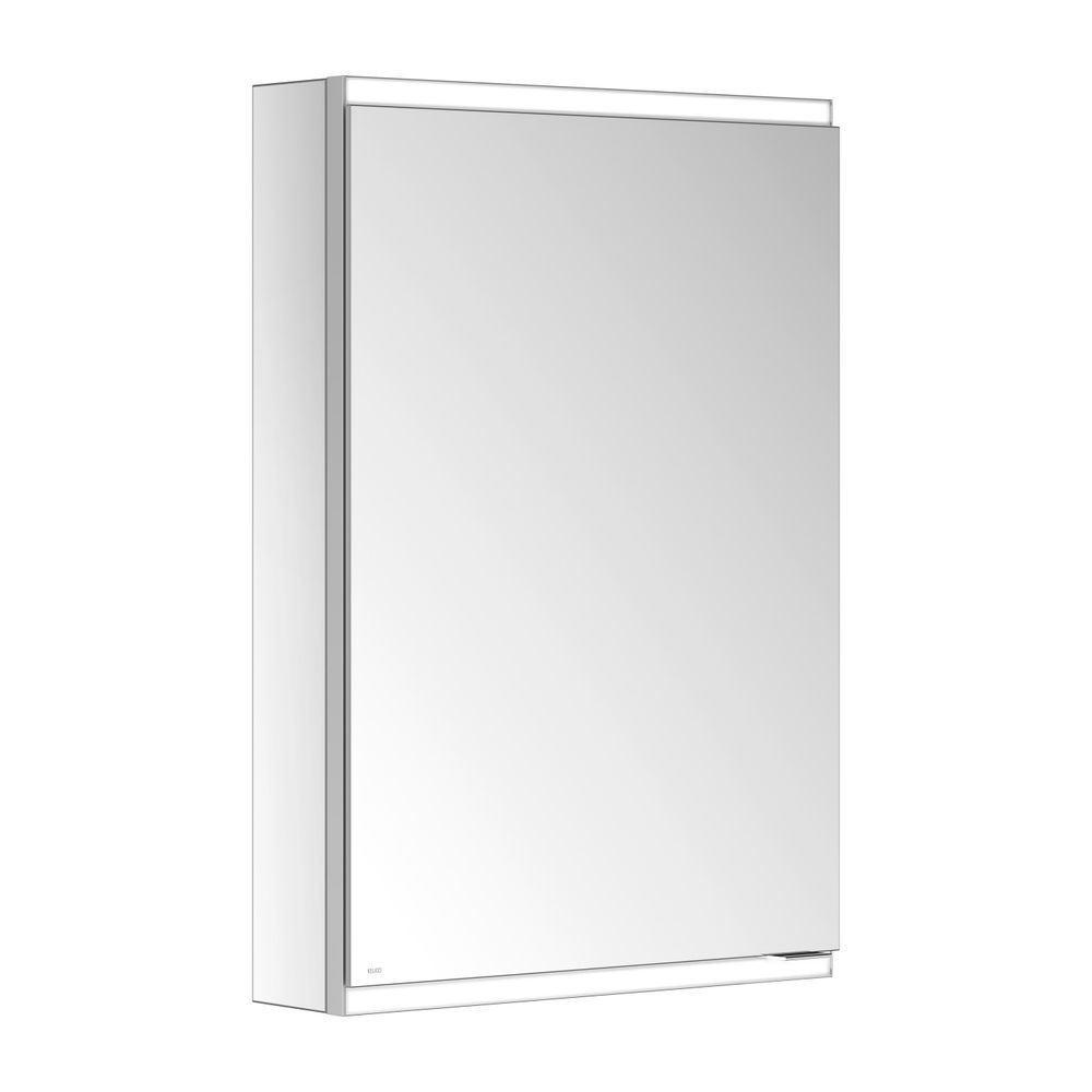 Keuco Royal Modular 2.0 Armoire miroir 1 porte gauche, éclairée, montage en saillie, 500x700x120 mm, argenté anodisé, 800011050000000
