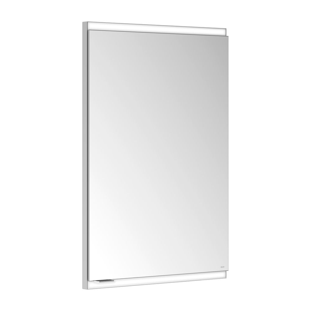 Meuble miroir Royal Modular 2.0 Keuco 1 porte droite, éclairé, encastrable mural, 500x700x160 mm, argent anodisé