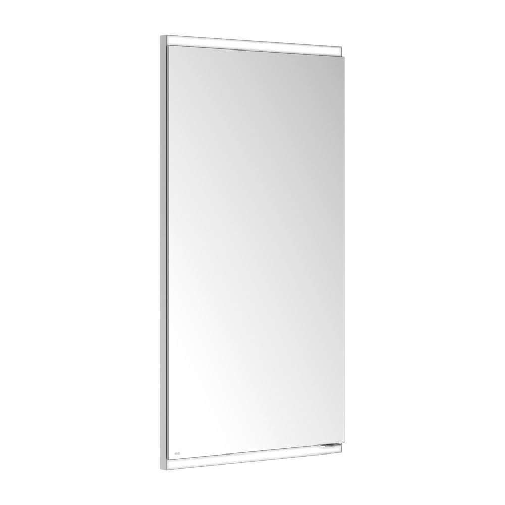 Keuco Royal Modular 2.0 Armoire miroir 1 porte gauche, éclairée, pose encastrée, 1 prise, 500x900x120 mm, aluminium brossé argenté