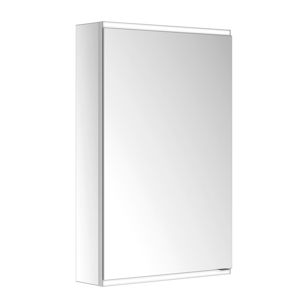Keuco Royal Modular 2.0 Armoire miroir 1 porte à gauche, avec éclairage, montage en saillie, 600x900x160 mm, argent anodisé, 800011061100000