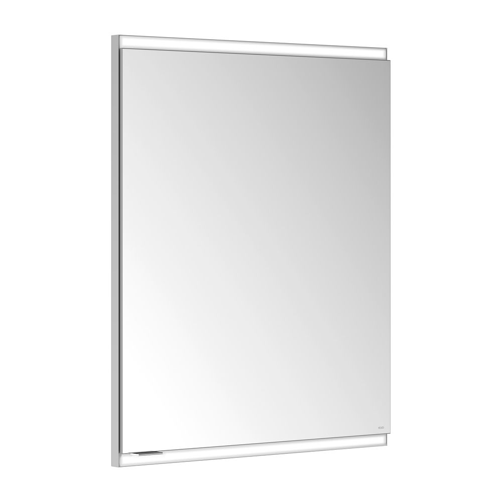 Keuco Royal Modular 2.0 Armoire miroir 1 porte à droite, avec éclairage, encastrable mural, 600x700x120mm, argent anodisé