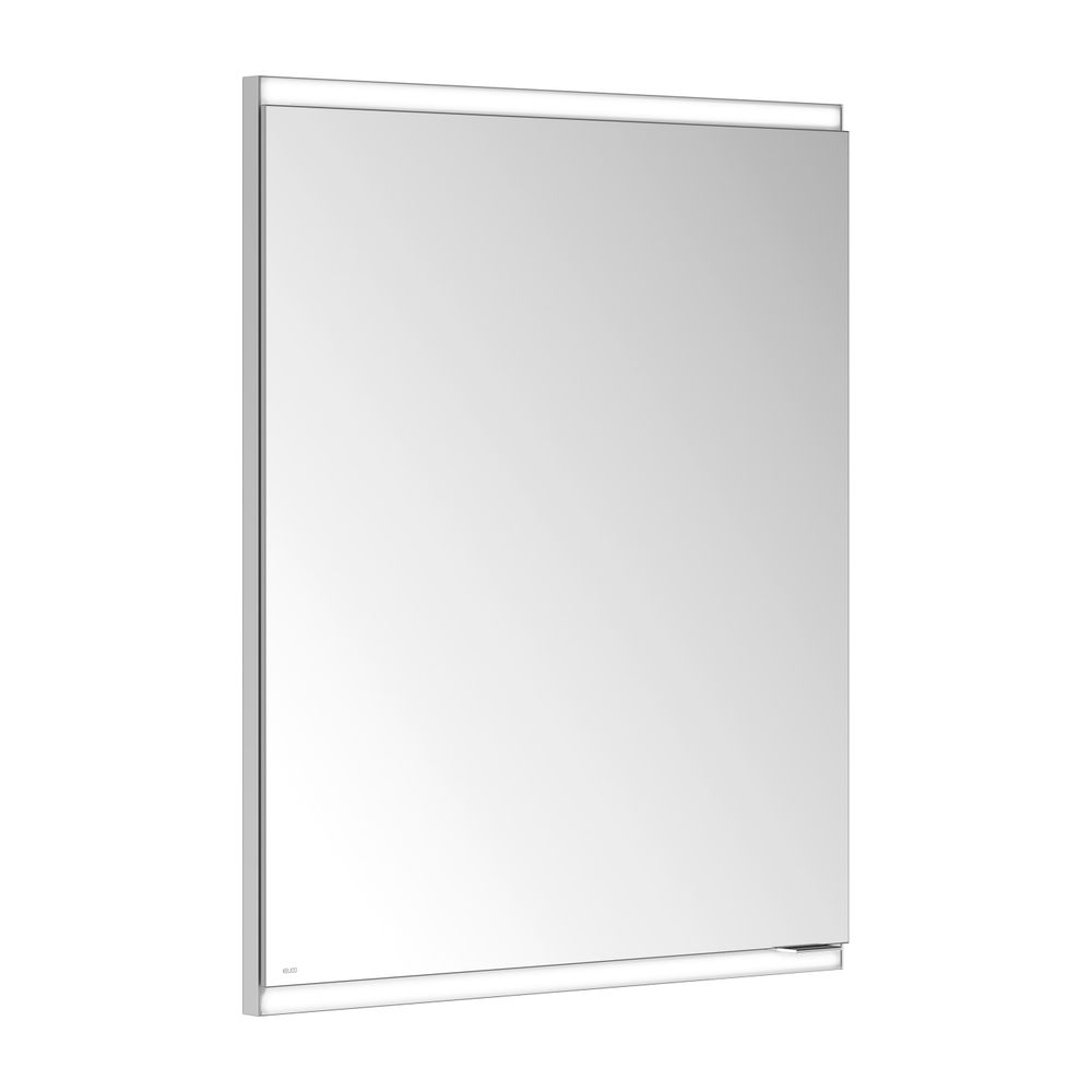 Keuco Royal Modular 2.0 Armoire miroir 1 porte gauche, éclairée, encastrable, avec 1 prise, 600x700x160 mm, argent anodisé