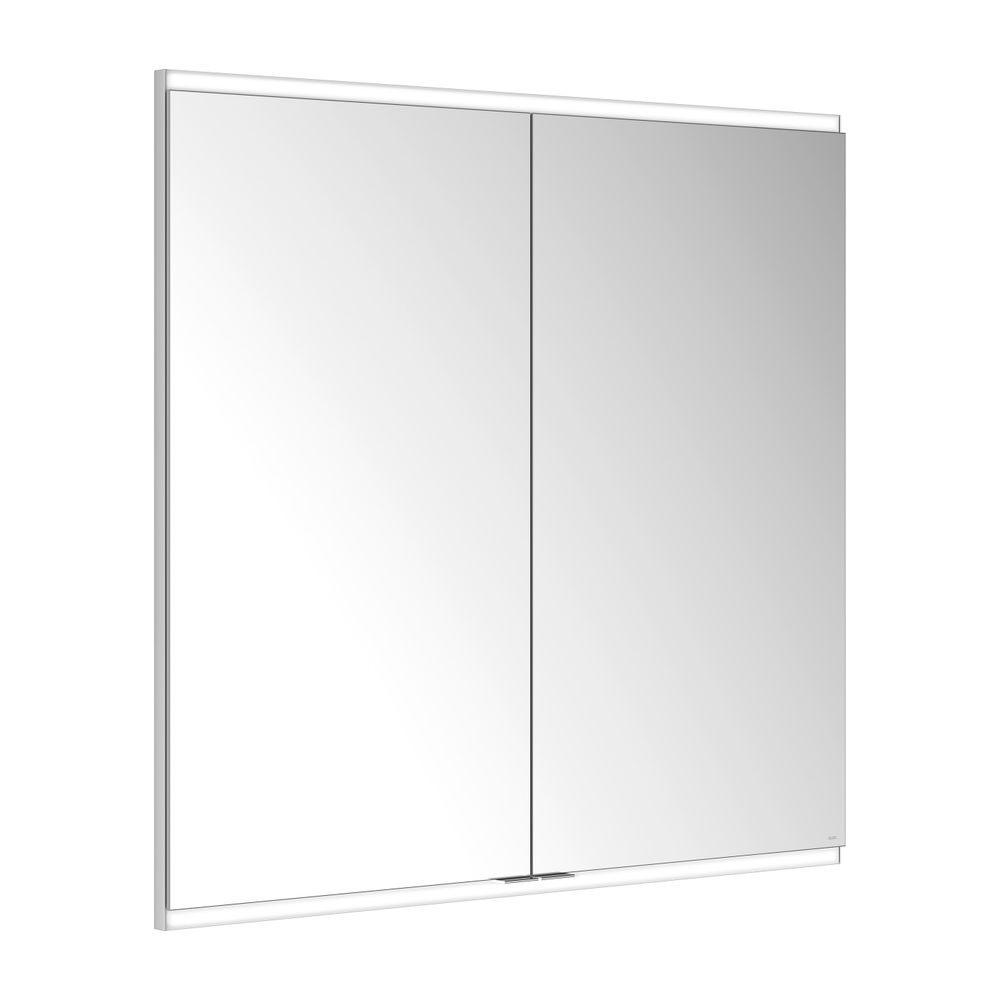 Meuble miroir Royal Modular 2.0 Keuco 2 portes, éclairé, encastrable mural, 1000x900x120 mm, argent anodisé