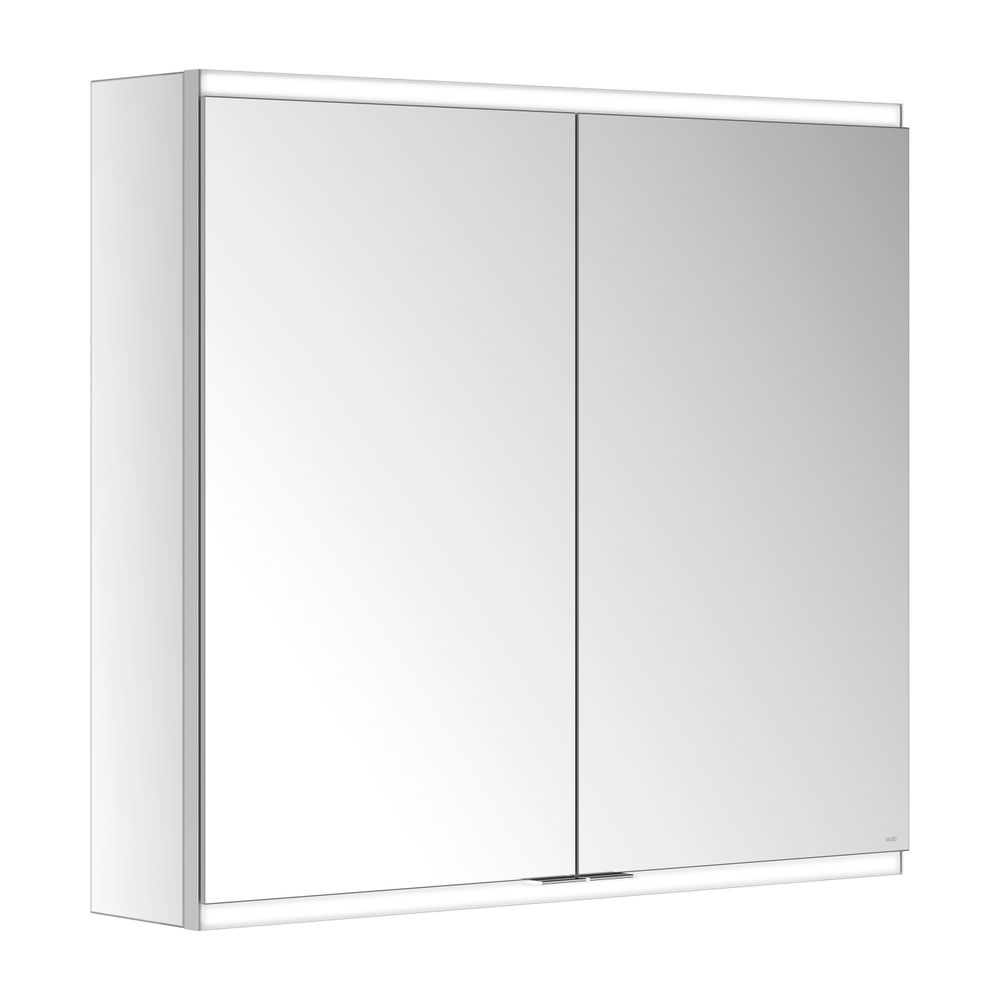 Keuco Royal Modular 2.0 Armoire miroir 2 portes, éclairée, montage mural, 800x700x160 mm, argent anodisé