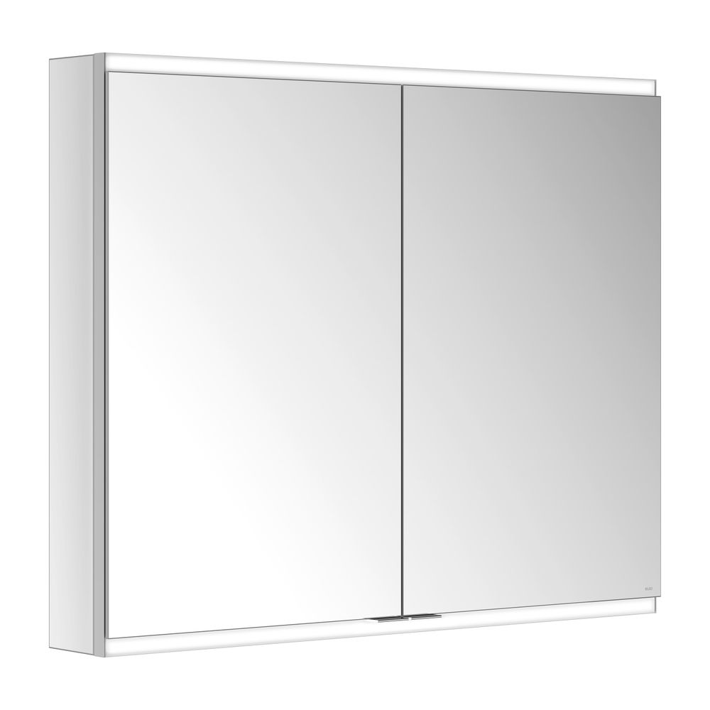 Miroir armoire Royal Modular 2.0 Keuco 2 portes, éclairé, montage mural, 900x700x120 mm, argenté anodisé
