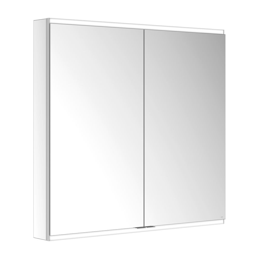 Keuco Royal Modular 2.0 Armoire miroir 2 portes, éclairée, fixation murale, 1000x900x120 mm, aluminium brossé argenté