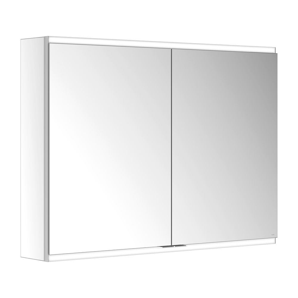 Keuco Royal Modular 2.0 Armoire miroir 2 portes, éclairée, montage mural, 1000x700x160 mm, argent anodisé