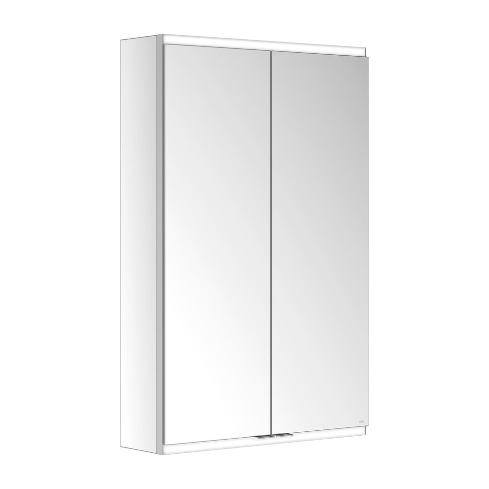 Keuco Royal Modular 2.0 Armoire miroir 2 portes, éclairée, montage mural, 2 prises, 600x900x160mm, argent anodisé