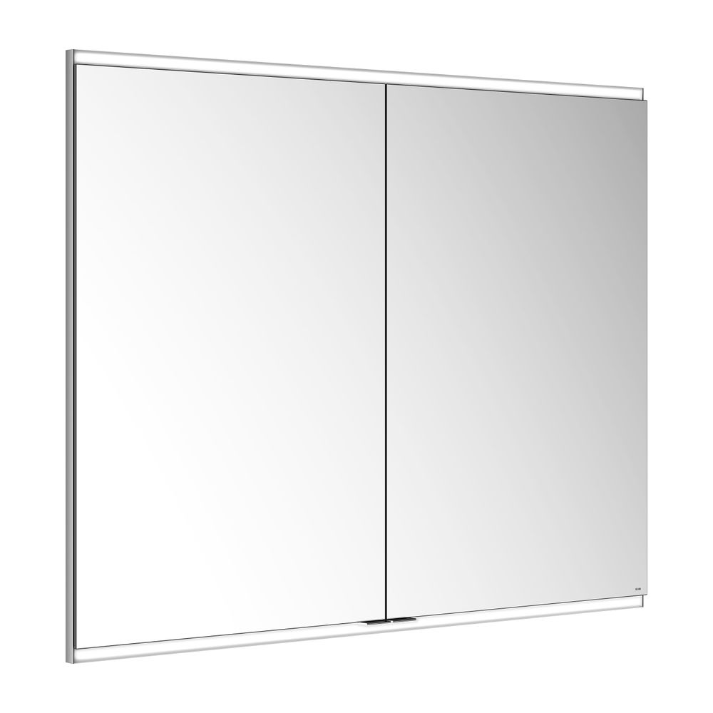 Meuble miroir Keuco Royal Modular 2.0 2 portes, éclairé, encastré, 2 prises, 1200x900x160mm, argent brossé