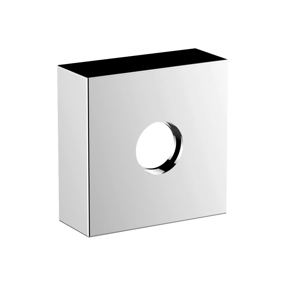 Rosace carrée de rallonge Keuco Ixmo pour raccords G 1/2" encastrés, entrée de baignoire/tuyau, hauteur 25 mm, chromé