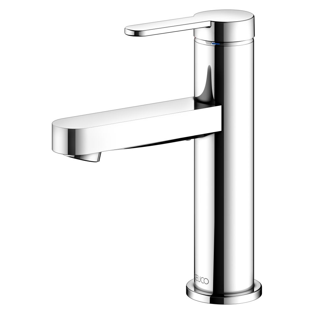 Mélangeur monocommande pour lavabo Keuco Ixmo Flat 100 sans évacuation à tige, rosace ronde, chromé, 59502013100