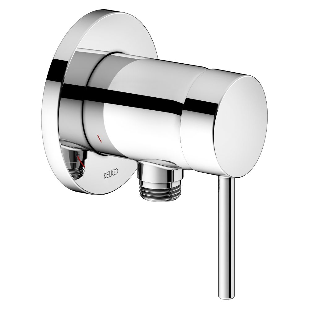 Keuco Ixmo Soft Mitigeur de douche à levier unique encastré avec raccord flexible, rosace ronde, chromé, 59552010201