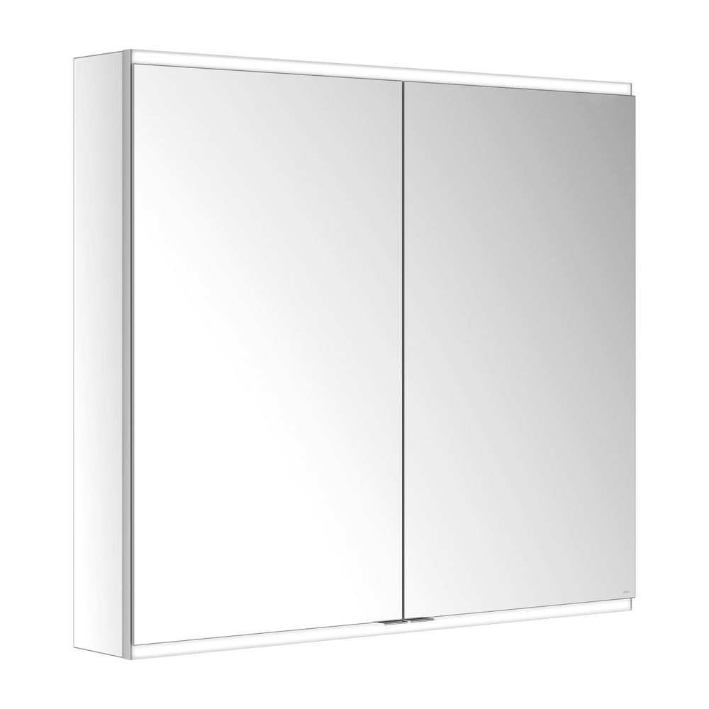 Keuco Royal Modular 2.0 Armoire miroir 2 portes, éclairée, en saillie, 2 prises, 1050x900x160mm, argent anodisé