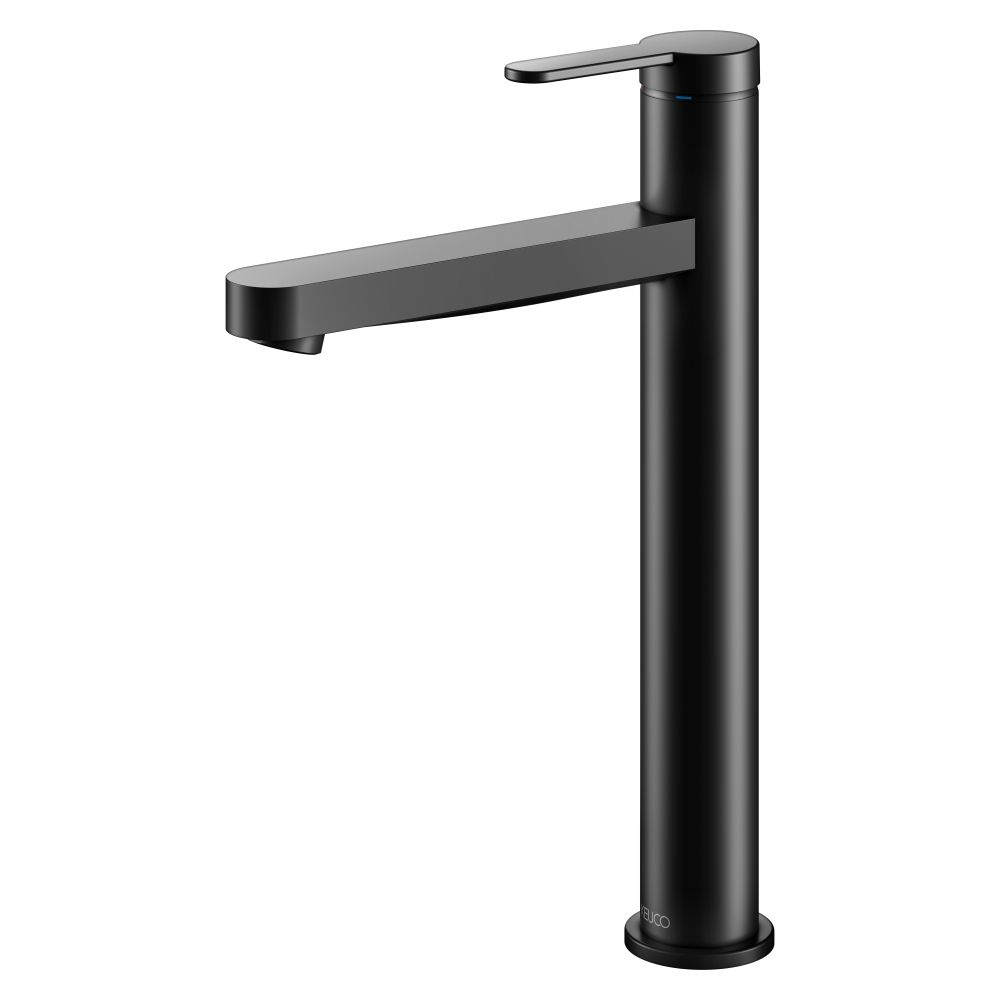 Mitigeur de lavabo monocommande Ixmo Flat de Keuco 210, portée 159 mm sans évacuation à tirette, rosace ronde, noir mat