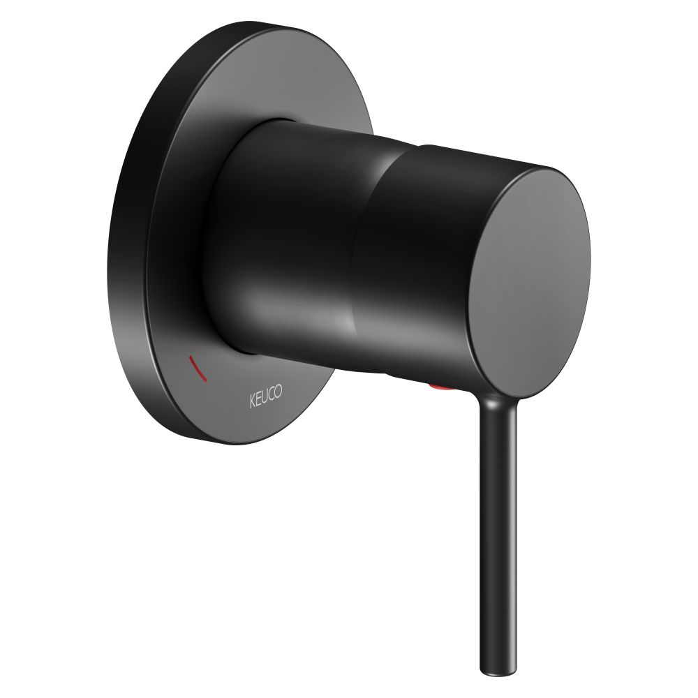 Keuco Ixmo Soft Mitigeur monocommande encastré, rosace ronde, Noir mat, 59551370201