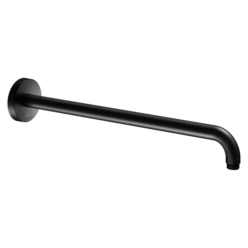 Bras de douche mural Keuco Elegance, Rosace ronde, portée 450 mm, G 1/2", Noir mat, 51688370400