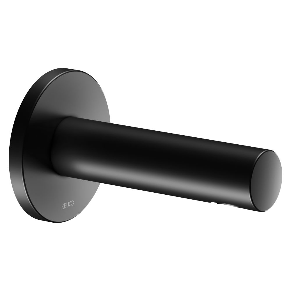 Keuco Ixmo Arrivée d'eau pour baignoire, rosace ronde, portée 130 mm, G 1/2", débit max. 25 l/min, noir mat, 59545370001