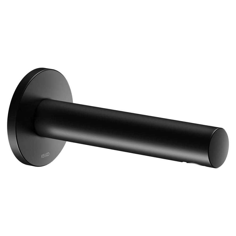 Keuco Ixmo Arrivée de bain, rosace ronde, saillie 180 mm, G 1/2", débit max. 25 l/min, noir mat, 59545370101