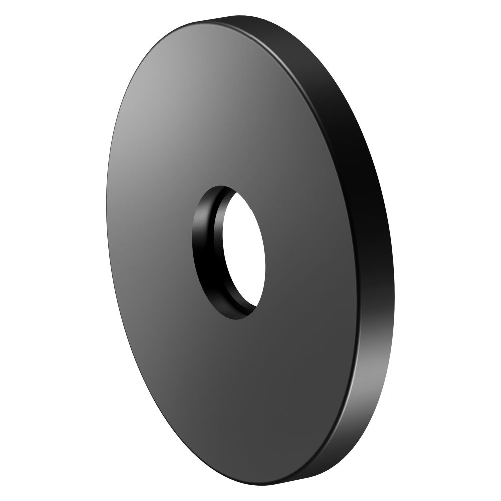 Rosette murale ronde Keuco Ixmo Ø 105 mm, surdimensionnée, pour raccords G 1/2" encastrés UP sur les modèles 59545, 59547, 59592, noir mat