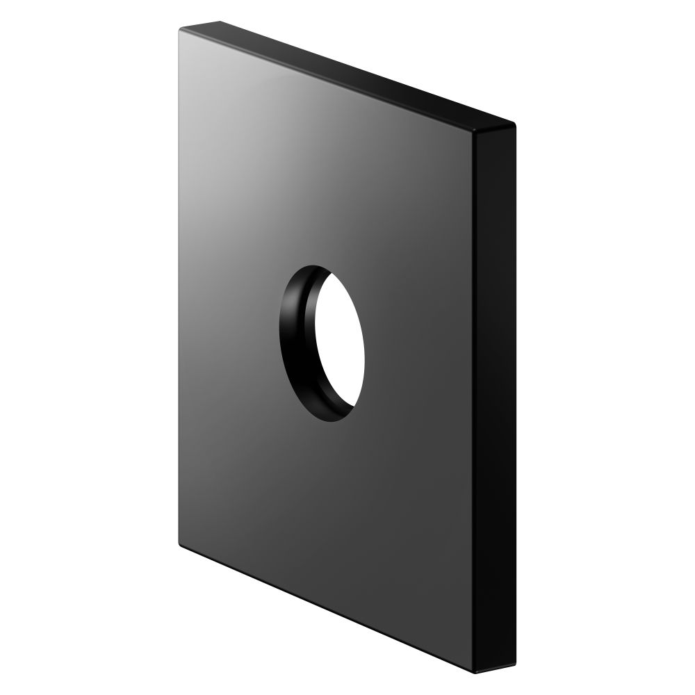 Keuco Ixmo Rosette murale carrée 105x105 mm, surdimensionnée, pour raccords G 1/2" encastrés (réf. 59545, 59547, 59592), Noir mat
