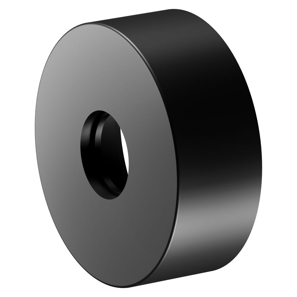 Keuco Ixmo Rosace ronde de rallonge pour raccords G 1/2" encastrés UP, arrivée de baignoire/flexible, hauteur 25 mm, noir mat