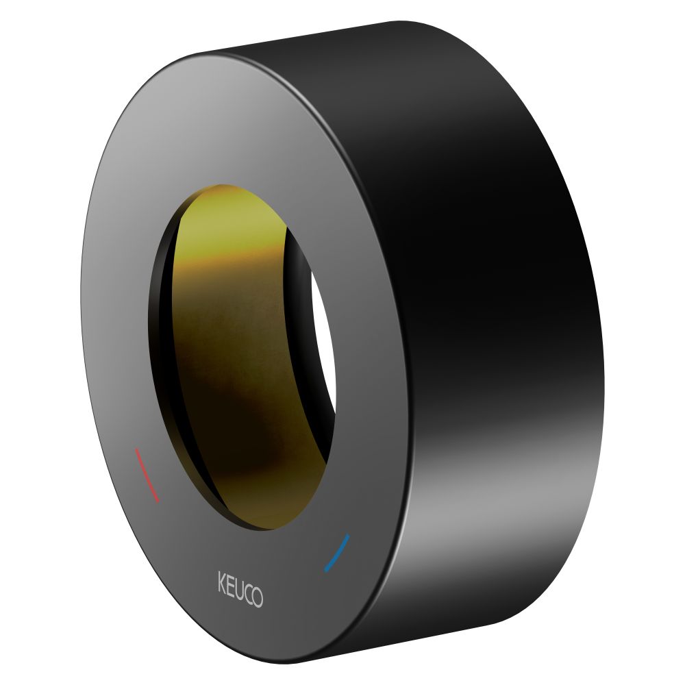 Keuco Ixmo Rosace ronde de rallonge pour mitigeur encastré, hauteur 25 mm, noir mat, 59551370381