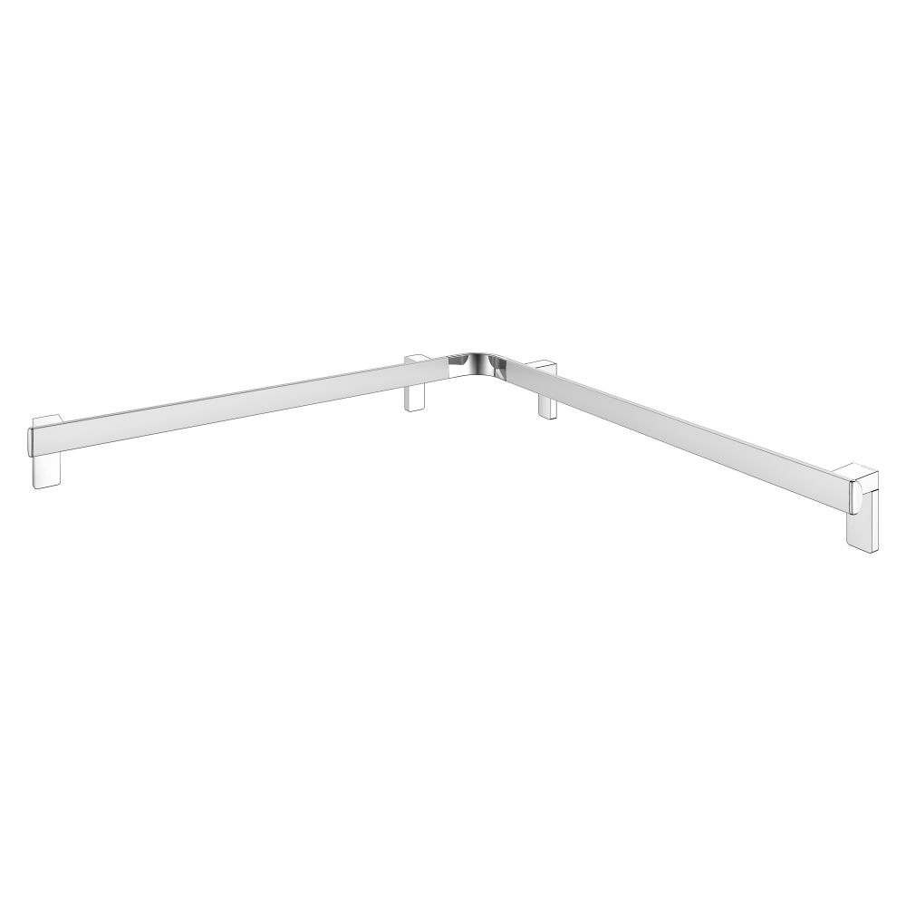 Barre de douche et de baignoire Keuco Axess, 800/800 mm, avec 3 jeux de fixation, argent anodisé, réf. 35011178800