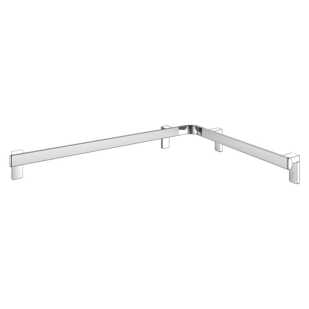 Barre de douche et de baignoire Keuco Axess, côté gauche, 800/600 mm, avec 3 jeux de fixation 1, argent anodisé, 35011178602