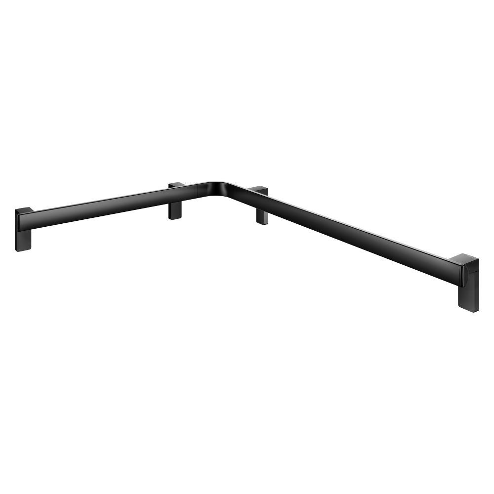 Keuco Axess barre d'appui pour douche et baignoire droite, 600/800 mm, avec 3 jeux de fixation 1, noir mat, 35011376801