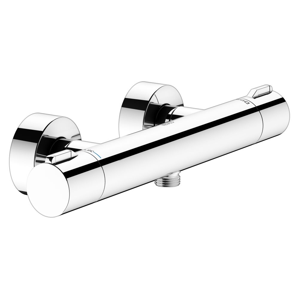 Mitigeur thermostatique de douche Keuco Plan Blue à poser, sécurité à 38 °C, G 1/2", chromé, 53926011001