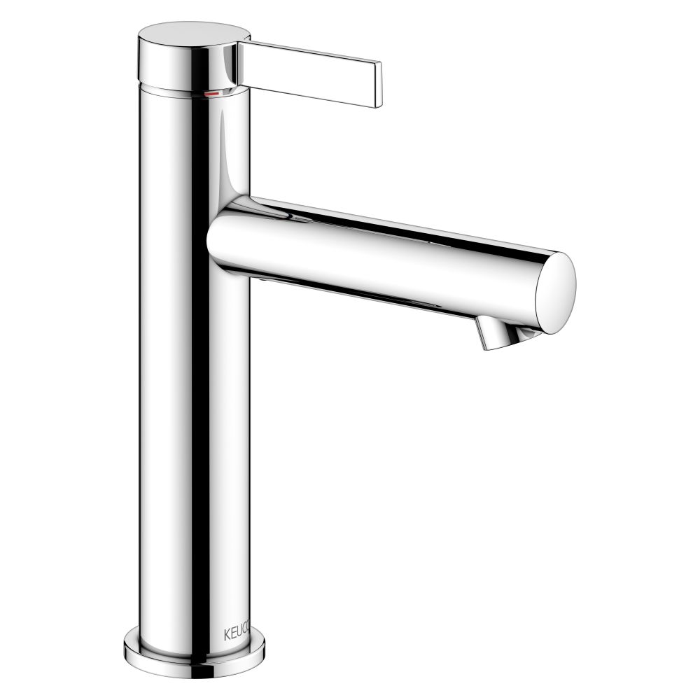 Mélangeur monocommande Ixmo Pure Keuco 130, portée 125 mm, sans évacuation à tige de traction, rosace ronde, chromé