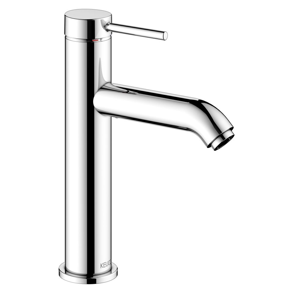 Mélangeur monocommande Ixmo Soft Keuco 130, portée 129 mm, sans évacuation à tige de traction, rosace ronde, chromé