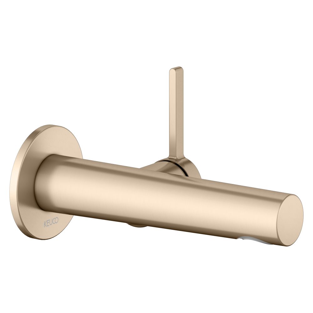Mitigeur monocommande Keuco Edition 400 pour montage mural encastré, 1 trou, portée 165 mm, finition bronze brossé, référence 51516030101