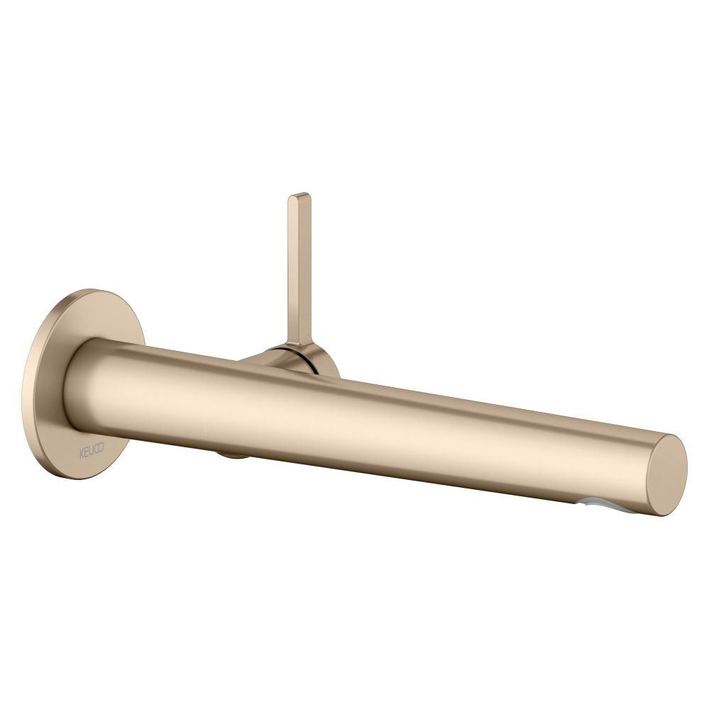 Mélangeur monocommande Keuco Edition 400 pour lavabo encastré, montage mural, 1 trou, portée 243 mm, bronze brossé, réf. 51516032101