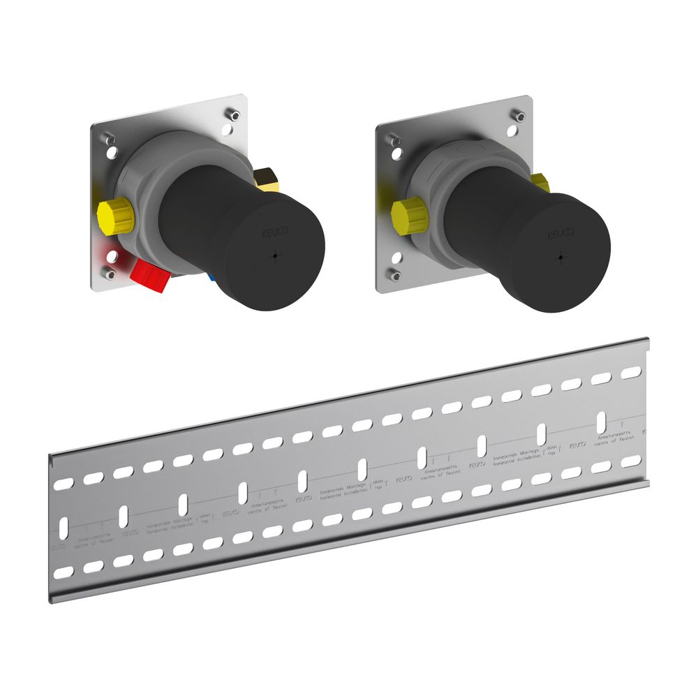 Kit de corps de base encastré Keuco pour mitigeur monocommande 2 voies avec raccordement flexible, filetage G 1/2", 59951002170