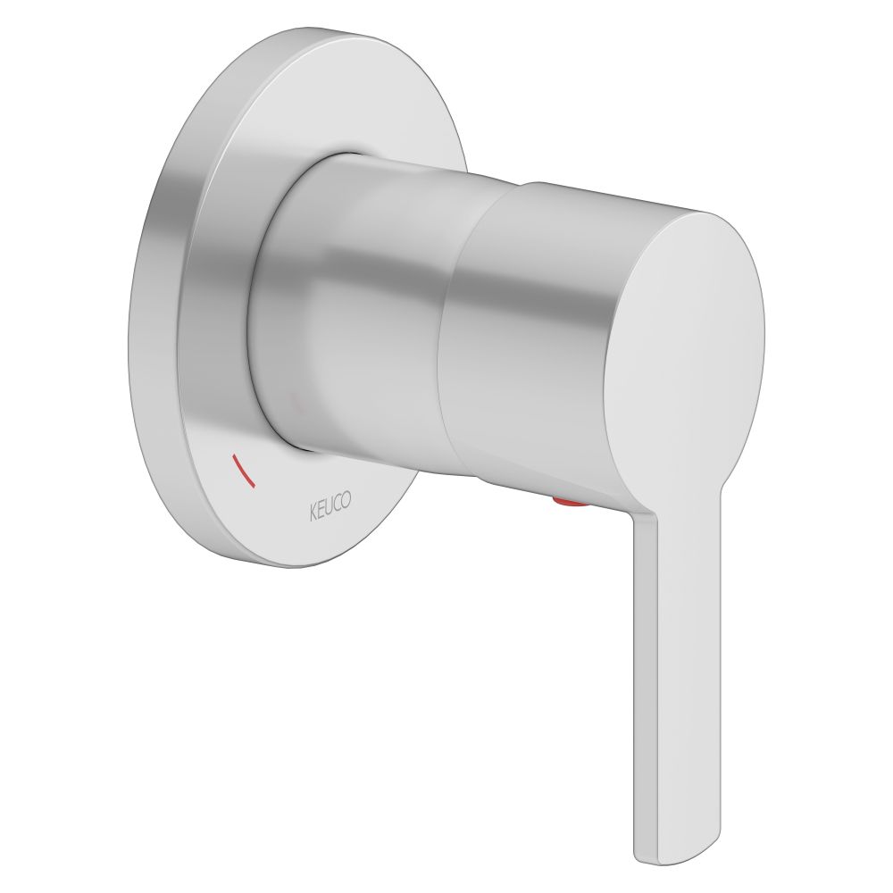 Keuco Plan Blue Mitigeur monotrou encastré, avec limiteur de température, G 1/2", débit 23 l/min, finition aluminium
