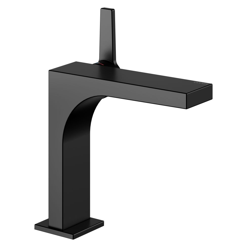Mélangeur monocommande Edition 11 pour lavabo Keuco 150, 1 trou, sans évacuation, portée 136 mm, Noir mat, 51102370100